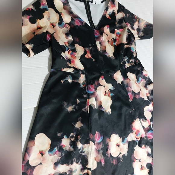 Ava Viv Womens Short Sleeve Dress Size 1X V Neck Multi Color - Picture 1 of 7